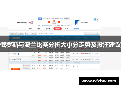 俄罗斯与波兰比赛分析大小分走势及投注建议